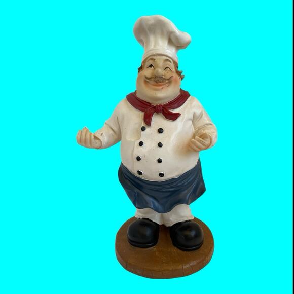 Fat Happy Chef Wine Cork Corkscrew Holder Caddy 11” Tall Acrylic Chef Hat - Picture 1 of 9